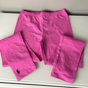 Polo Ralph Lauren Girls Pink Leggings size: medium 8/10